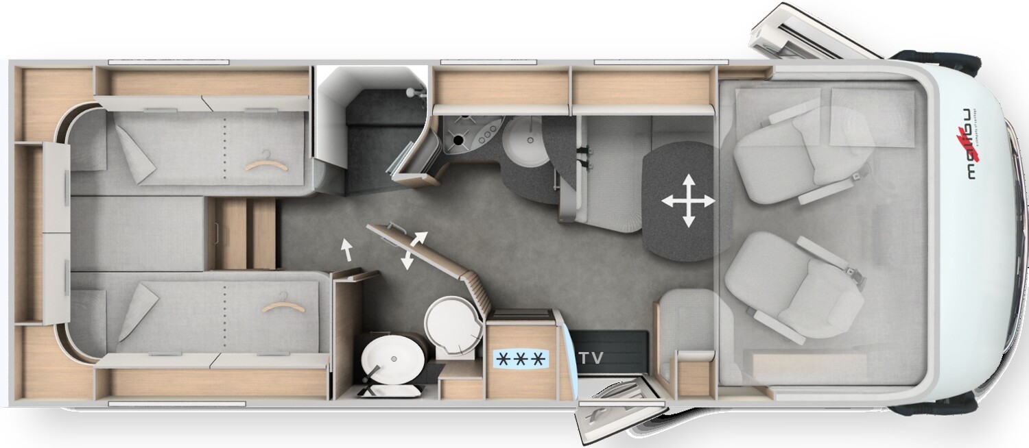 Grundriss: Malibu I 450 RB LE Preishammer!
