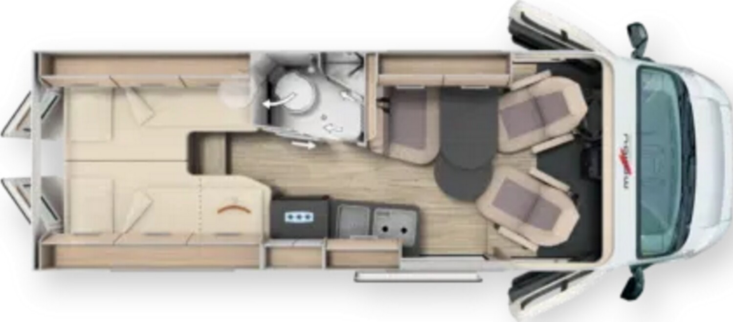 Grundriss: Malibu Van diversity 640 LE K, v. Pakete, Aktion!