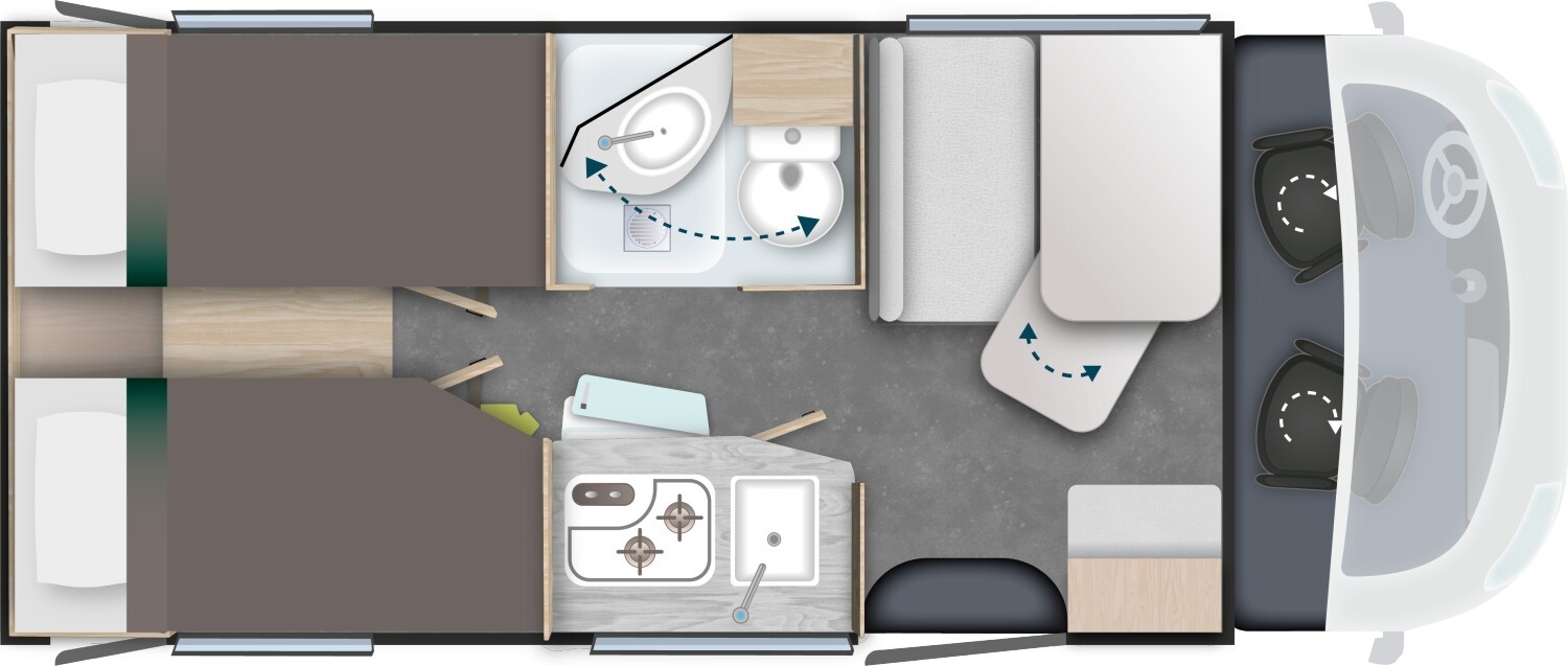 Grundriss: Chausson Teilintegriert S S697