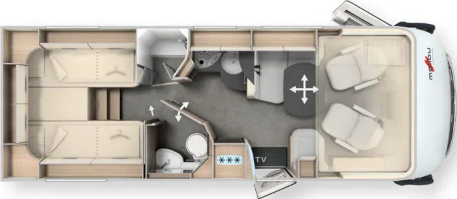 Grundriss: Malibu I 450 RB LE comfort
