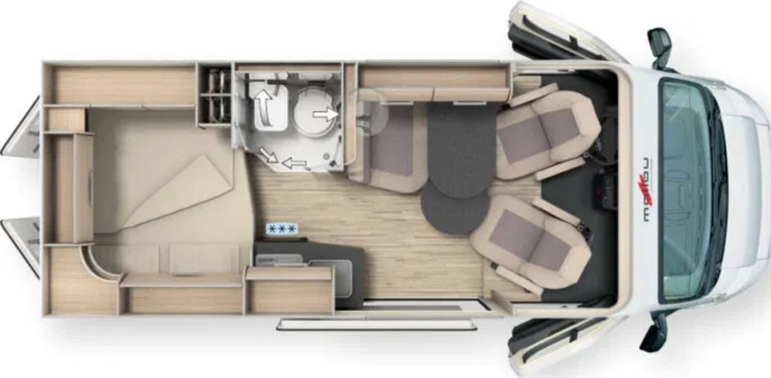 Grundriss: Malibu Van compact 540 DB Abverkaufsaktion!