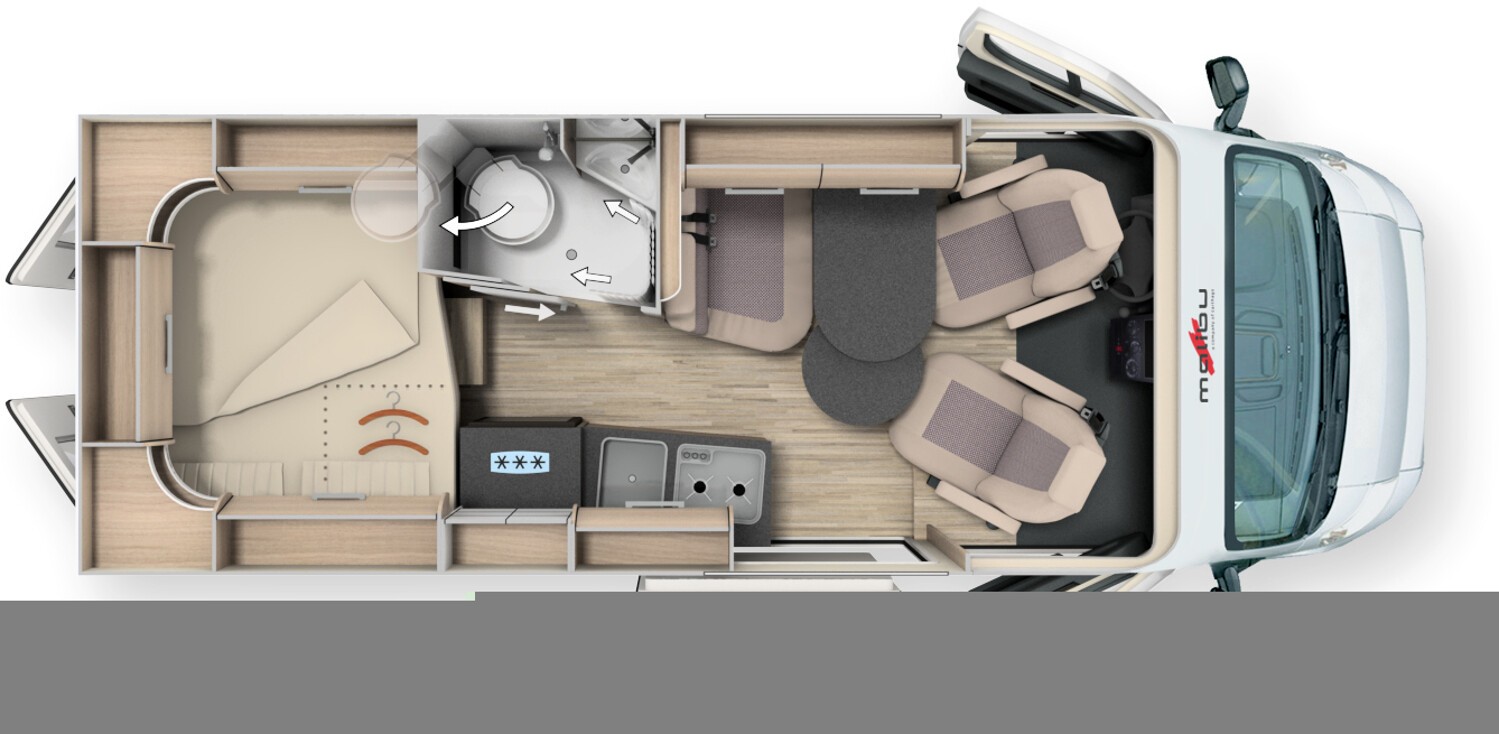 Grundriss: Malibu Van diversity 600 DB K Automatik, Mega Preis!