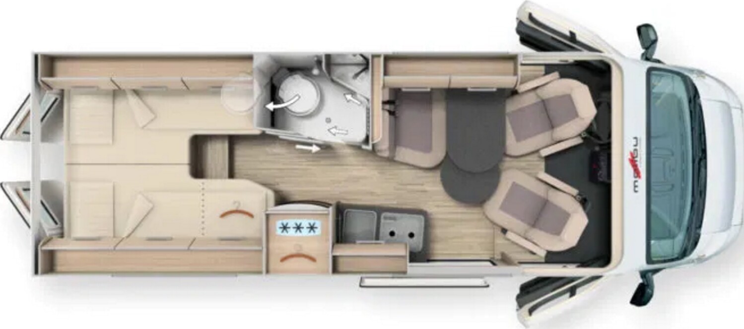 Grundriss: Malibu Van comfort 640 LE