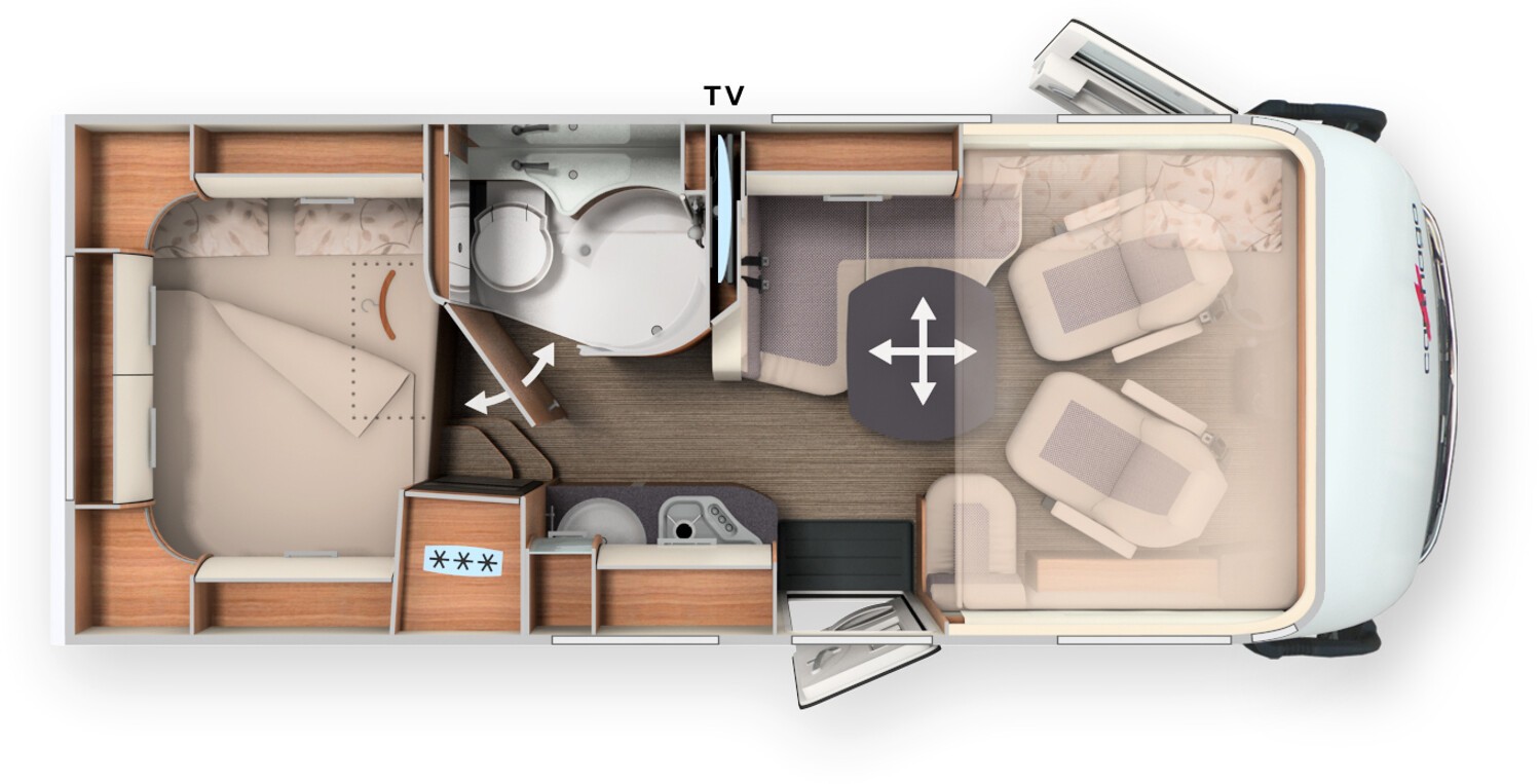 Grundriss: Carthago c-compactline I 138 DB