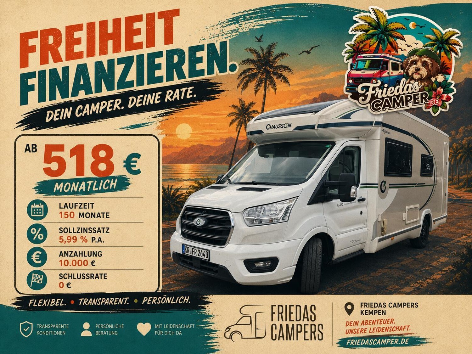 Chausson Teilintegriert Ultimate Line 640 Titan* Hubbett – Bild 2