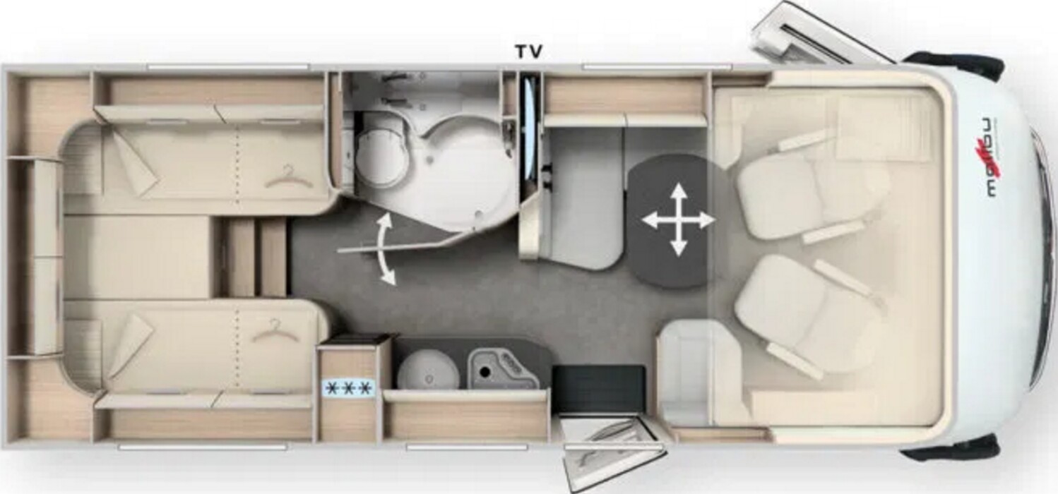 Grundriss: Malibu I 430 KB LE lightweight